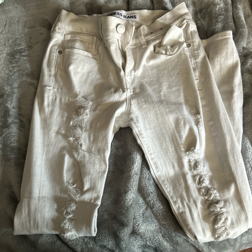Women's White Skinny Jeans Express Size 4
